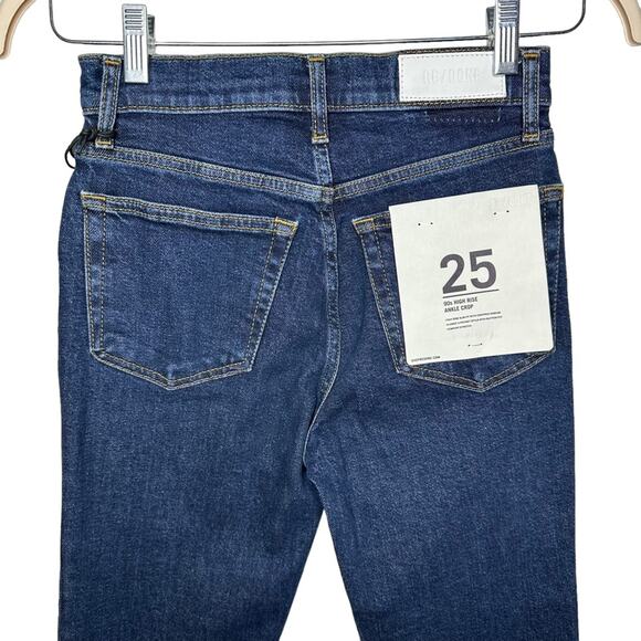 Re/Done 90s High Rise Ankle Crop Dark Rinse - Picture 6 of 9